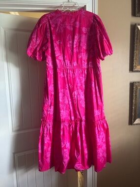 Sugarlips Hot Pink Ruffled Neck Blouse